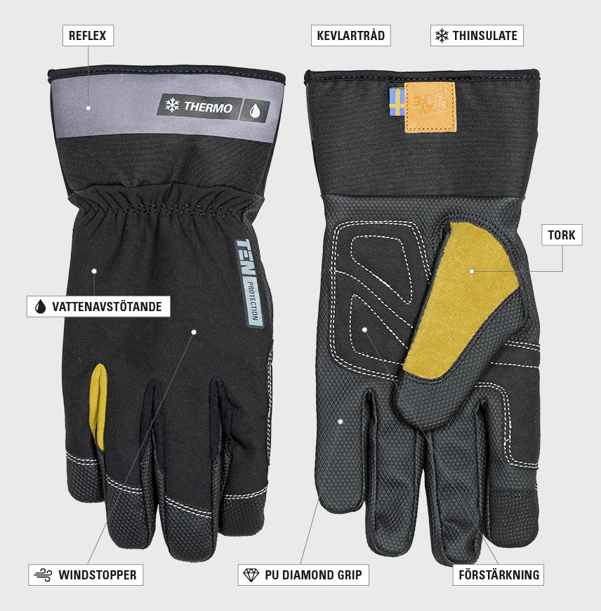 TP Temp - Arbetshandske - Ten Protection