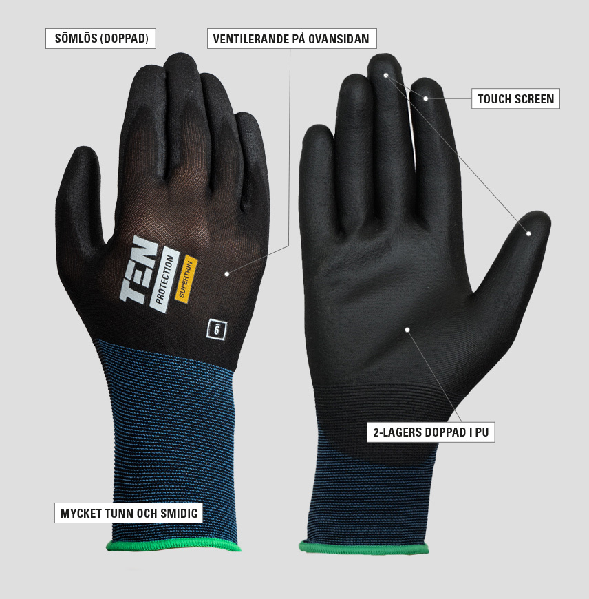 TP Smooth - Arbetshandske - Ten Protection